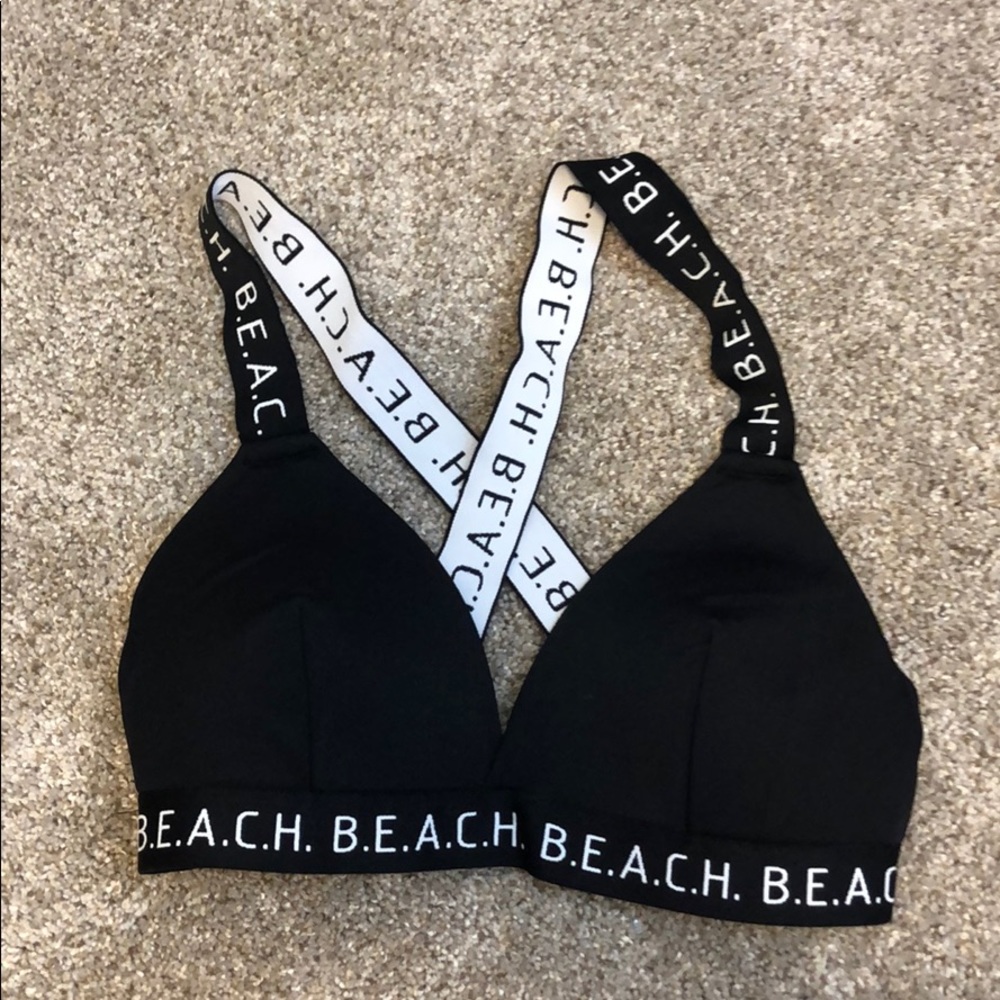 Black sports bikini top